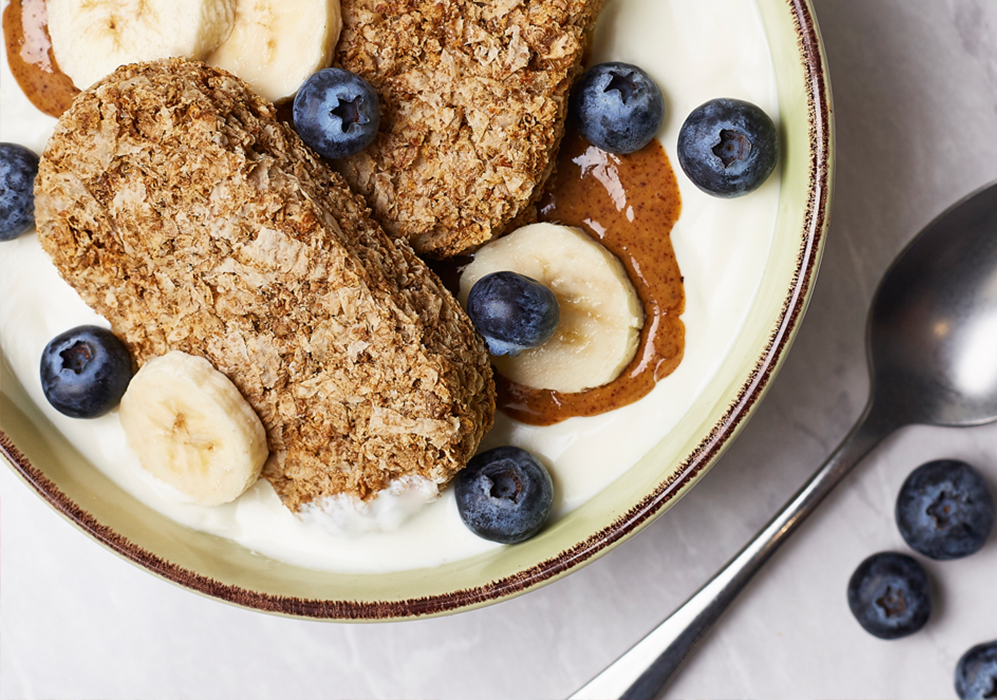 Bananen-Heidelbeer-Bowl